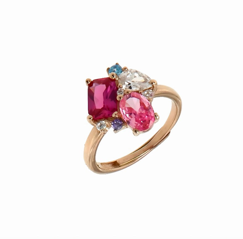 Anello LINDA ROSA - CUORI MILANO