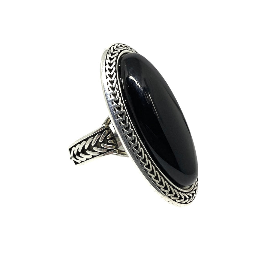 Anello in argento e onice nero - TESORO