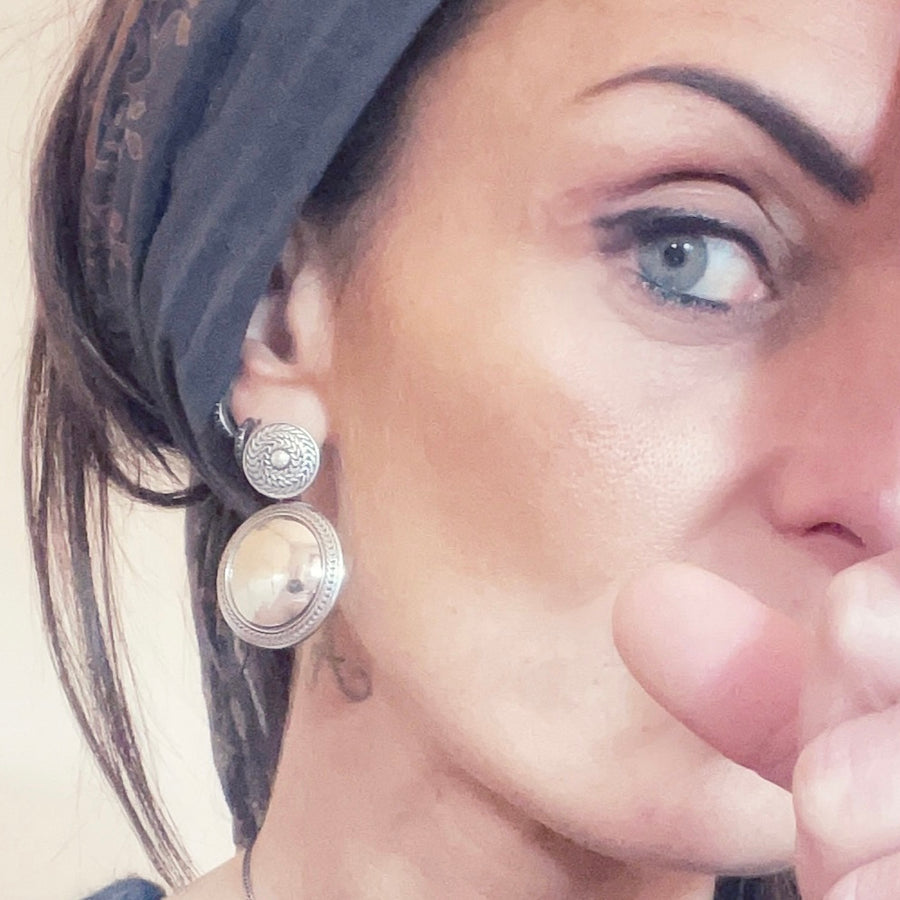 Orecchini in argento martellato - TESORO