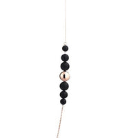 Collana in argento rosè e smalto gommato - Rubber