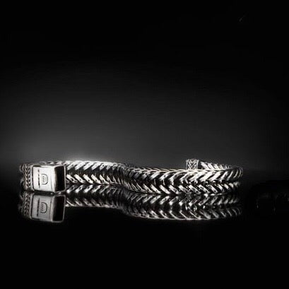 Bracciale a maglia spigata da uomo - SOSTANZA