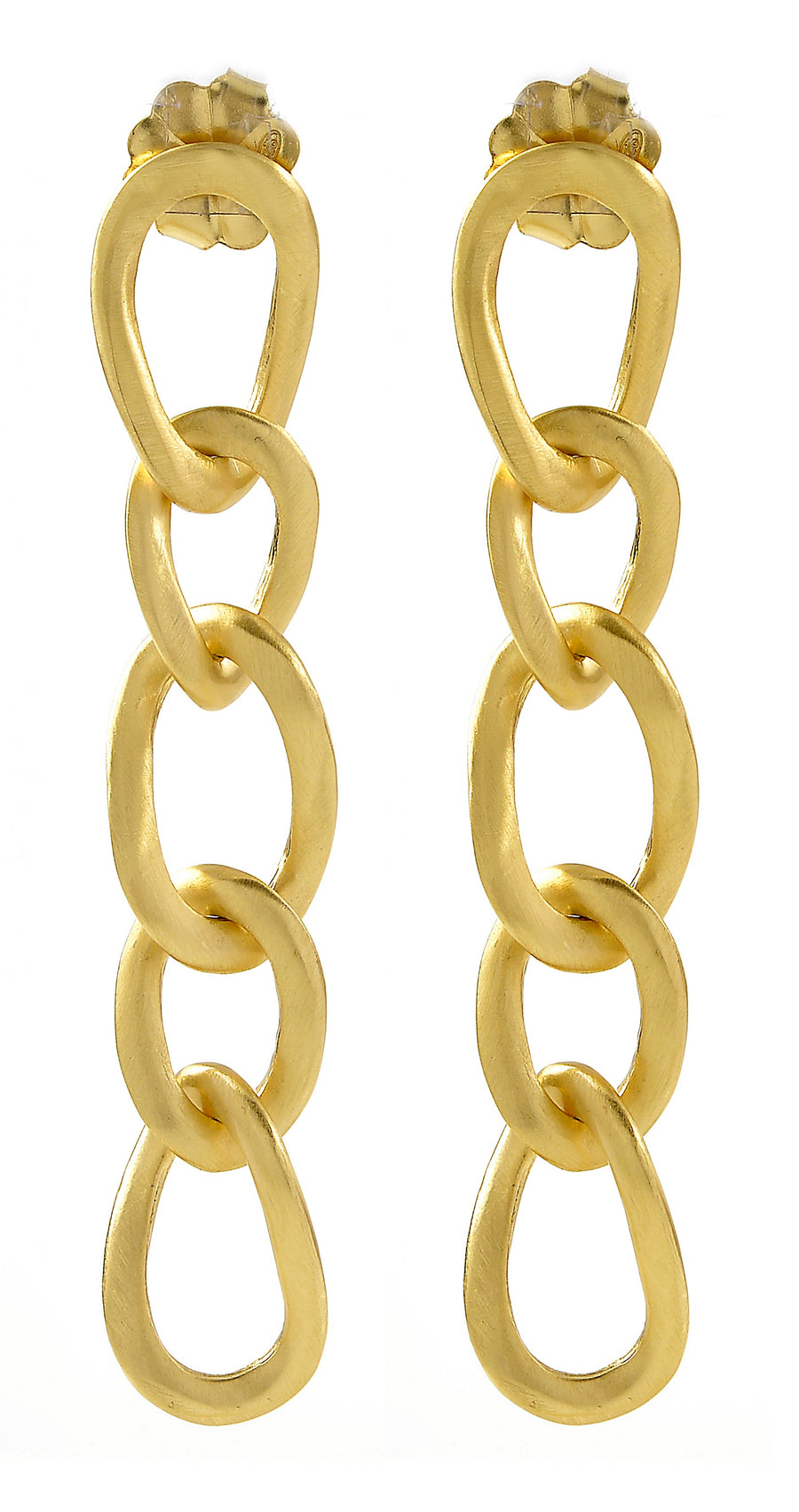 Orecchini a maglia in argento dorato - LINEA LEGAMI