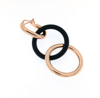 Orecchini in argento rosè e smalto gommato - Rubber