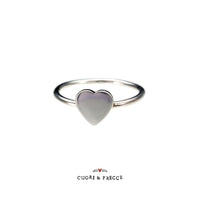 Anello con cuore in argento