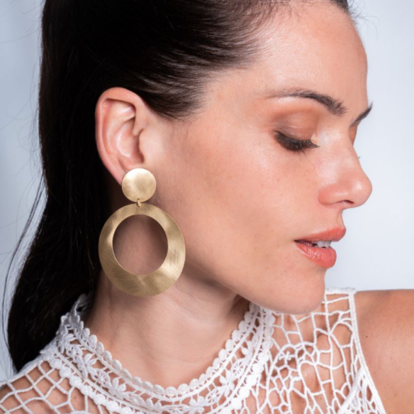 Orecchini in argento dorato e satinati  - LINEA VINTAGE
